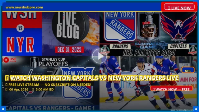 Capitals vs Rangers Live: How to Watch, Prediction & NHL Odds (Apr 6)